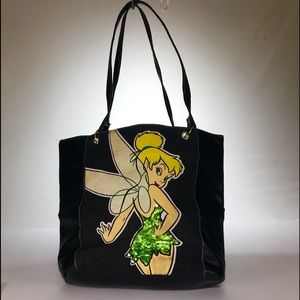 Disney brand Tinker Bell large sequin tote